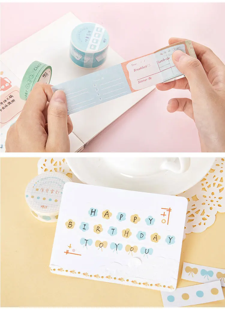 20 pcs/lot Washi Masking Tapes Life diary series Decorative Adhesive Scrapbooking DIY Paper Japanese Stickers 5m