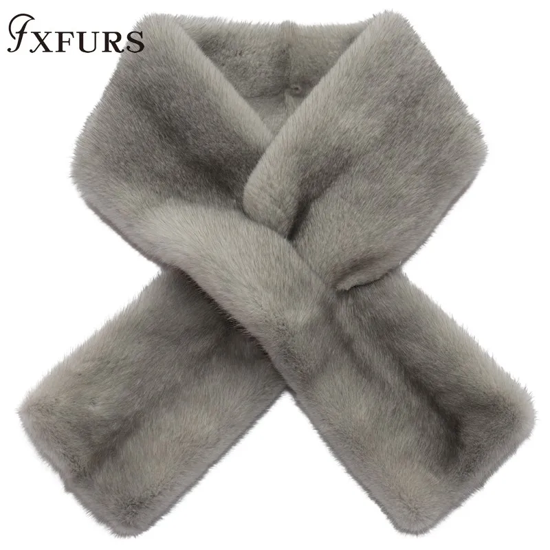 

2019 Winter New Mink Fur Scarves Whole Skin 100% Real Fur Collars Rings Luxury Warm Fur Mufflers Wraps Shawls Solid Soft Mink