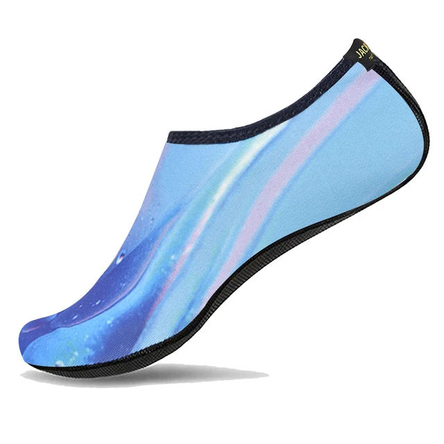 JACKSHIBO Summer Water Shoes Men Swimming Shoes Aqua Beach Socks Big Plus Size Sneaker For Men Striped Colorful zapatos hombre Waterdrop