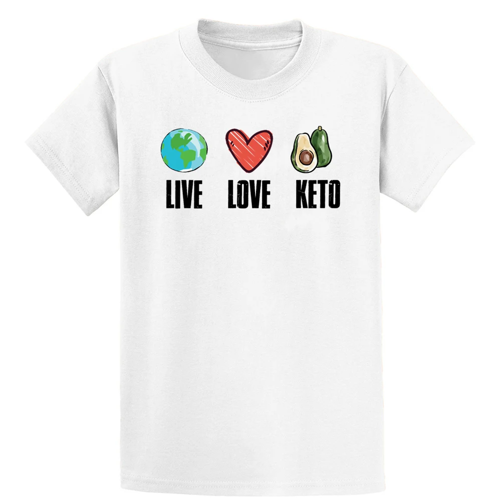 Live Love Keto T Shirt Tee Shirt Streetwear Interesting S-XXXXXL Spring Autumn New Style Customize Normal Shirt