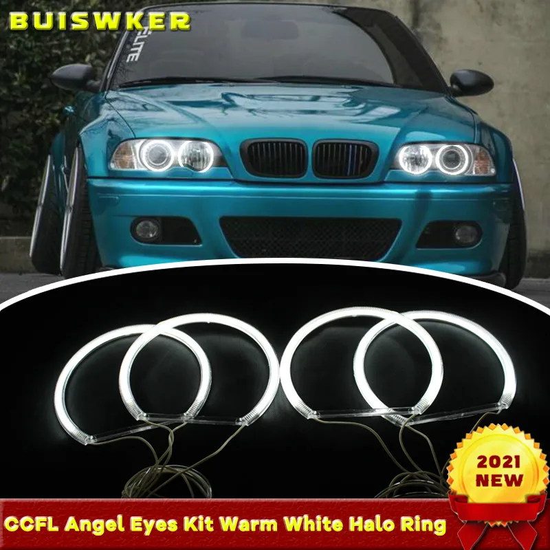CCFL Angel Eyes Kit Warm White Halo Ring 131mm*4 For BMW E36 E38 E39 E46 (With Original Projector) | Автомобили и мотоциклы