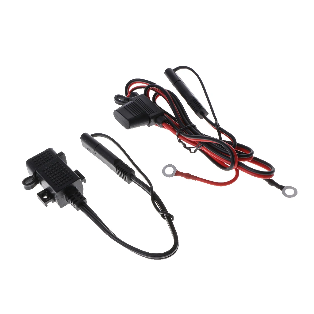 5V 3.1A водонепроницаемый мотоцикл USB порт разъем комплект SAE к USB адаптер