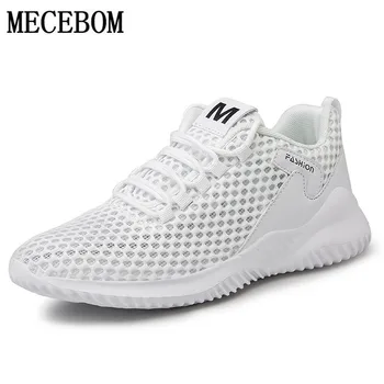 

Fashion Men Mesh Shoes Breathable Summer Hollow Out Flat Shoes Big Size 38-46 Lace Up Non-slip Outdoor Sneakers Men Shoes