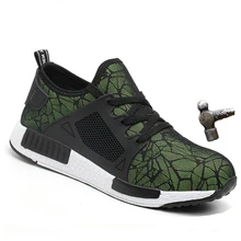 Брендовые стальные мужские и женские рабочие защитные ботинки летняя легкая ударостойкая мужская обувь