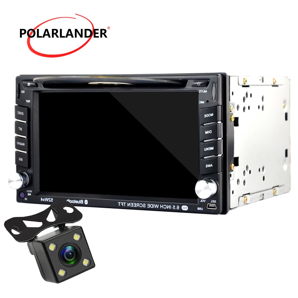 Авто радио bluetooth 7 языков AM FM сенсорный экран поддержка SD tv 2 Din 6,5 дюймов автомобиль MP5 радио кассетный плеер Авто ленты - Цвет: with camera