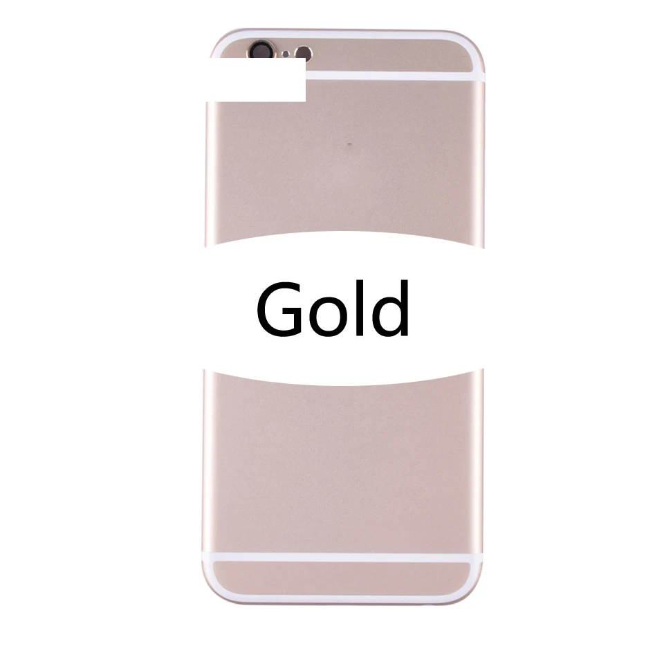Оригинальное качество для iphone 6 6G Крышка батарейного отсека задняя крышка корпуса для iphone 6 Корпус Шасси средний каркас Корпус задняя крышка - Цвет: 6G-Gold
