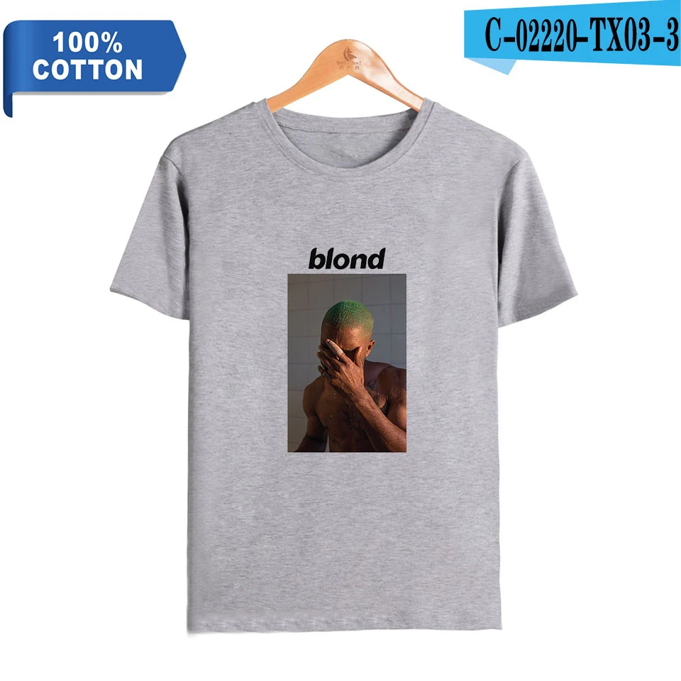 В стиле «хип-хоп» странное будущее этикетки R& B певица рисунок Frank Ocean 2D принт хлопок Для женщин/Для мужчин одежда короткий рукав Футболка Повседневное футболка - Цвет: picture color