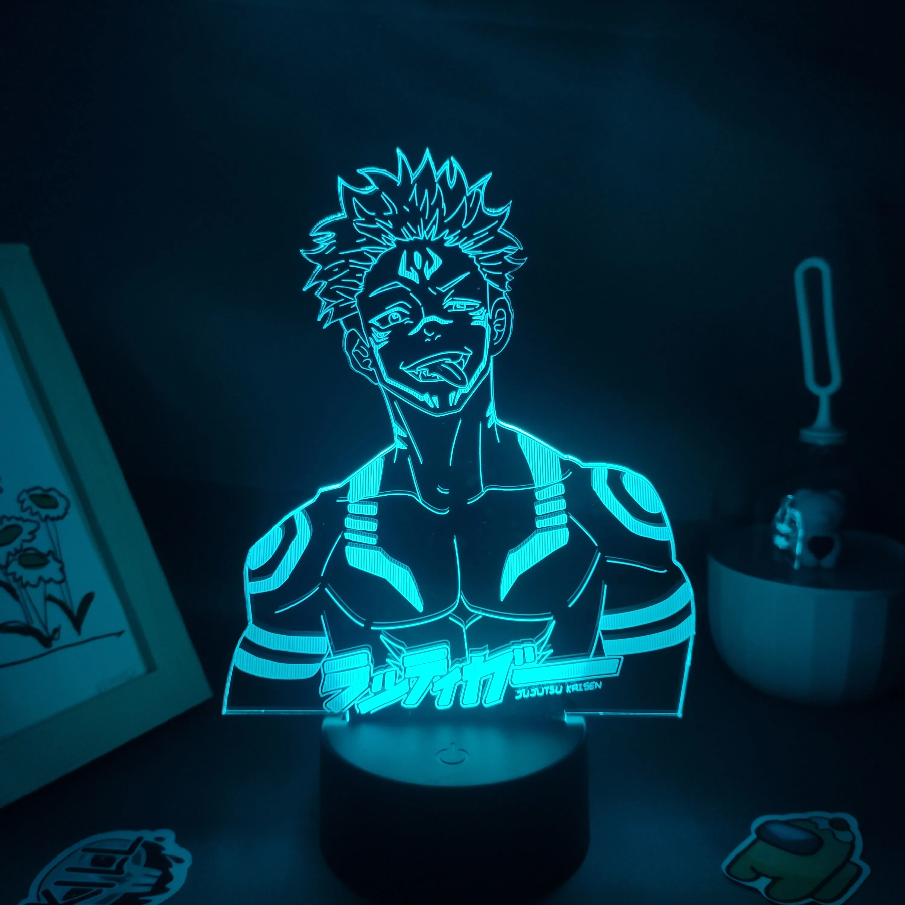 

Jujutsu Kaisen Anime Figure Yuji Itadori Ryomen Sukuna 3D LED Lamp RGB Neon Night Lights Bedroom Table Decor Manga Birthday Gift