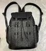 Authentic Real True Ostrich Skin Men Large Casual Black Drawstring Backpack Genuine Exotic Leather Male Leisure Travel Bag Pack 3