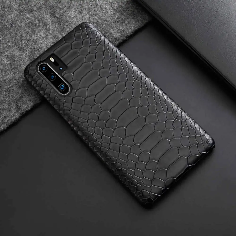 Luxury Leather PU Phone Case For Huawei P30 P20 Lite Mate20 Pro Snake Skin Pattern Back Cover Coque |