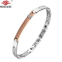 Moocare, розовое золото, серебро, мужской женский браслет, нержавеющая сталь 316 L, мужской, женский, на запястье, шарм, цепочка, ювелирные изделия