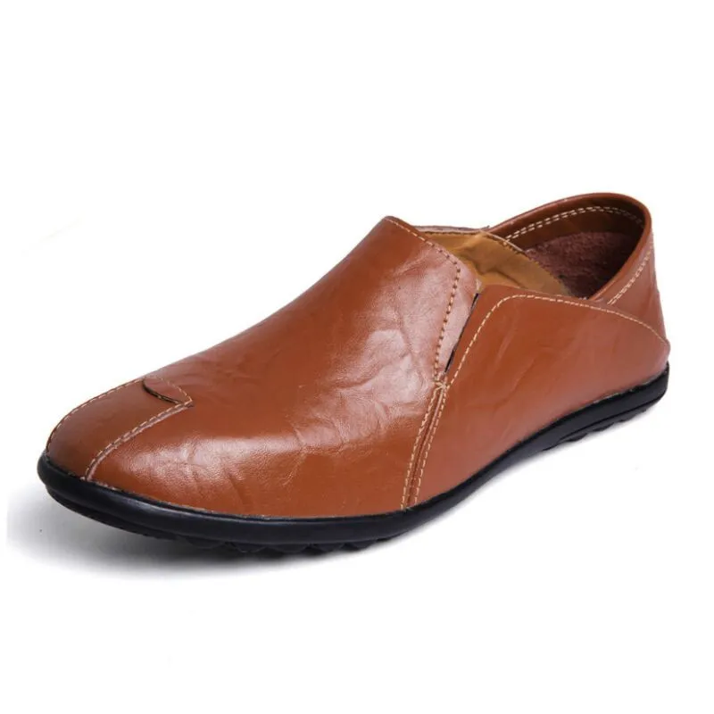 Men Shoes Genuine Leather Moccasin Loafers Designer Slip On Flat Boat Male Classical Chaussure Homme | Обувь