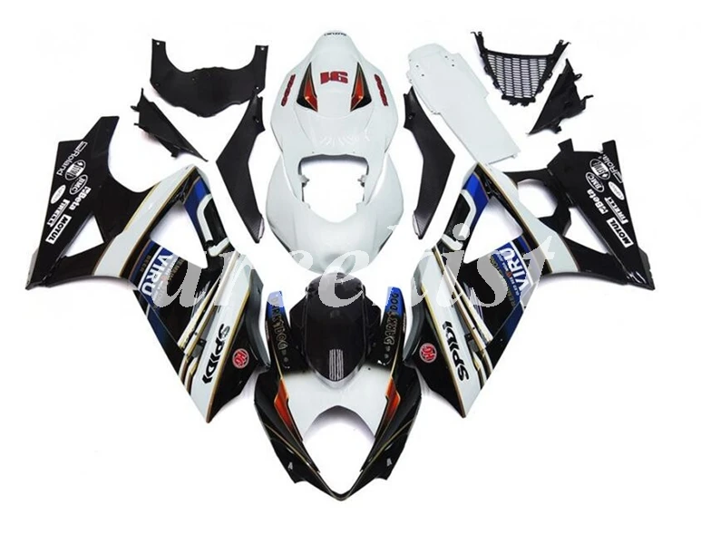4 бесплатные подарки ABS мотоцикл обтекатели комплект подходит для Suzuki GSXR1000 2007 2008 K7 07 08 Обтекатели белый