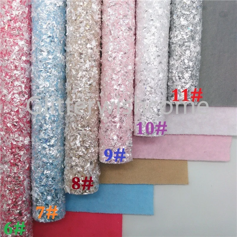 Glitterwishcome 21X29 см A4 размер винил для бантов Tissel блестящая ткань, пастельный цвет блестящий кожаный лист для бантов, GM547A