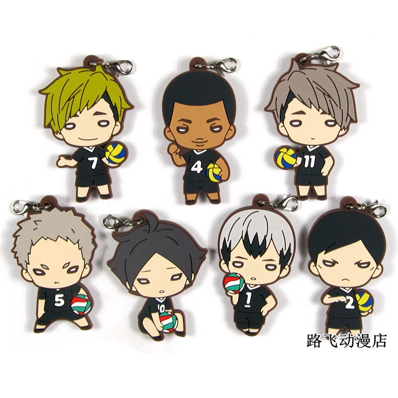Брелки Аниме Haikyuu! Резиновые Подвески аниме модель Miya Atsumu Осаму горошек глаза