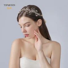 TOPQUEEN HP233-G Bridal headbands for women wedding pearl hair accessory bridal hair accessories for wedding tiara headband