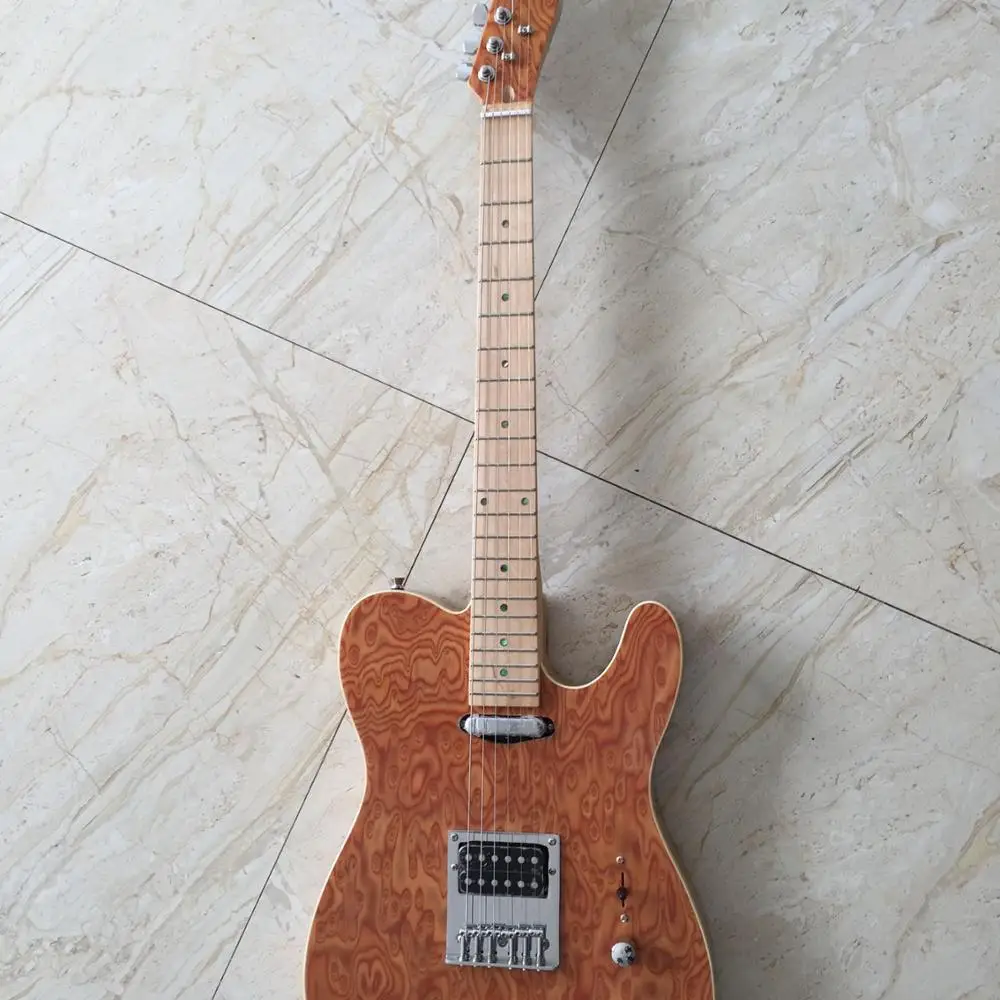 

Special pattern veneer top guitar guitarra sh pickups string through body tl electric guitar chrome hardware free shipping