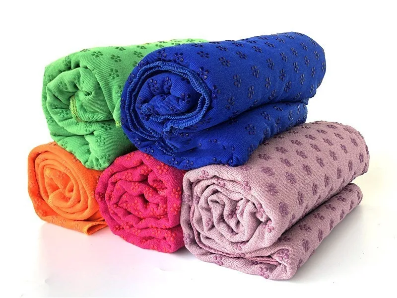 Non Slip Yoga Mat Cover Towel Anti Skid Microfiber Yoga Mat Size 183cm*61cm Shop Towels Pilates Blankets Fitness