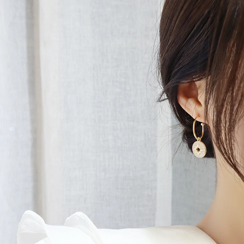 Elegant Exquisite Micro Inlaid CZ Round Women Earring AAA Cubic Zirconia Charm Korean Stud Earrings Wedding Jewelry Pendant Gift - Image 2