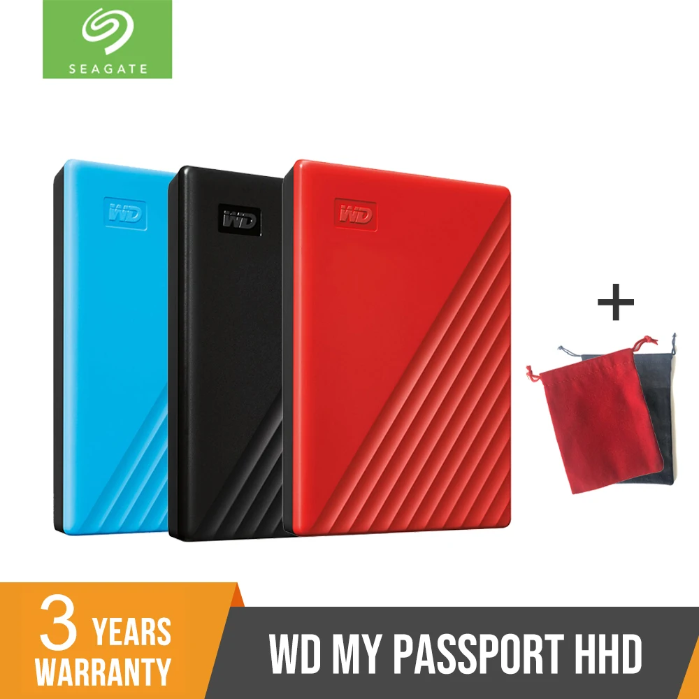Портативный жесткий диск WD 2 ТБ 4 мой паспорт hdd 5 USB 3 0 SATA устройства для хранения