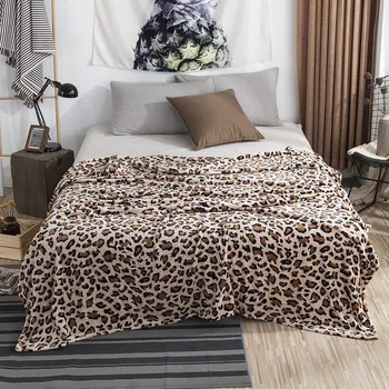 

Fashion Animal Skin Pattern Blanket Single Layer Flannel Zebra pattern Leopard print Throw Blanket For Child Adult Soft Blanket