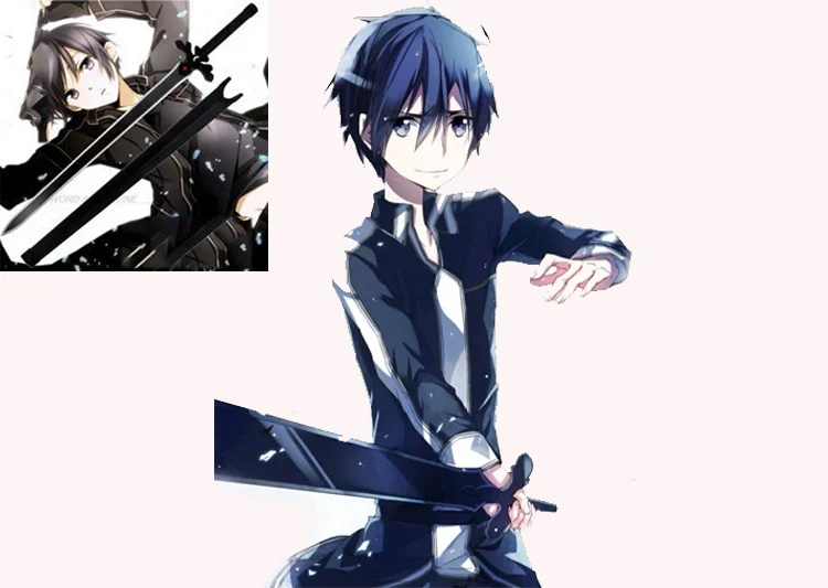 Углеродистая сталь Балде японская катана настоящая для SAO Sword Art Online Krito's Elucidator Sword кожаная оболочка без острых реквизит для косплея