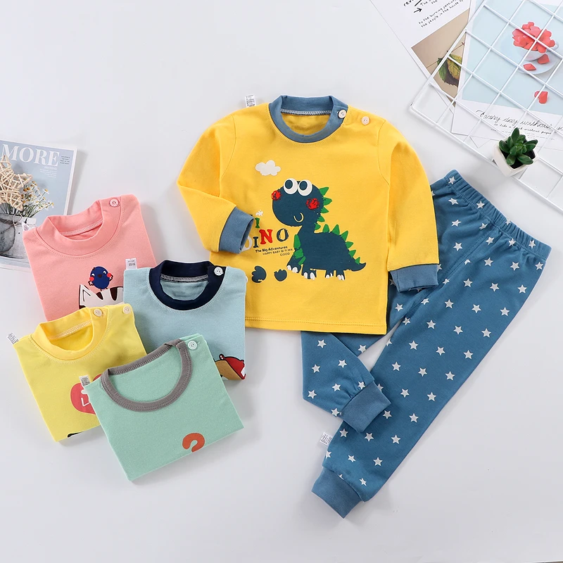 Cheap Suit Pijamas-Pants Sleepwear Toddler Girls Autumn Clothing-Sets Baby Cotton Boys Children Lnwy3B0XrQN