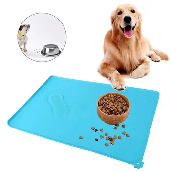 

Waterproof pet mat for dog cat solid color silicone pet food mat pet bowl drinking water pad dog feeding mat easy to clean