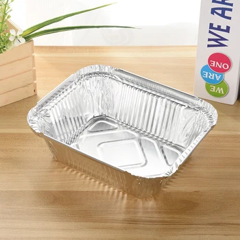 

125pcs Tin Boxes Bowls Aluminum Disposable Foil BBQ Drip Pan Baking Cooking Trays Foil Tin Box Practical New