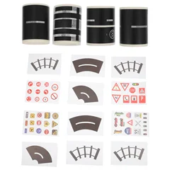 Bande adhésive Washi pour Train, 16 pièces, pour bricolage, pour la circulation routière, décoration 