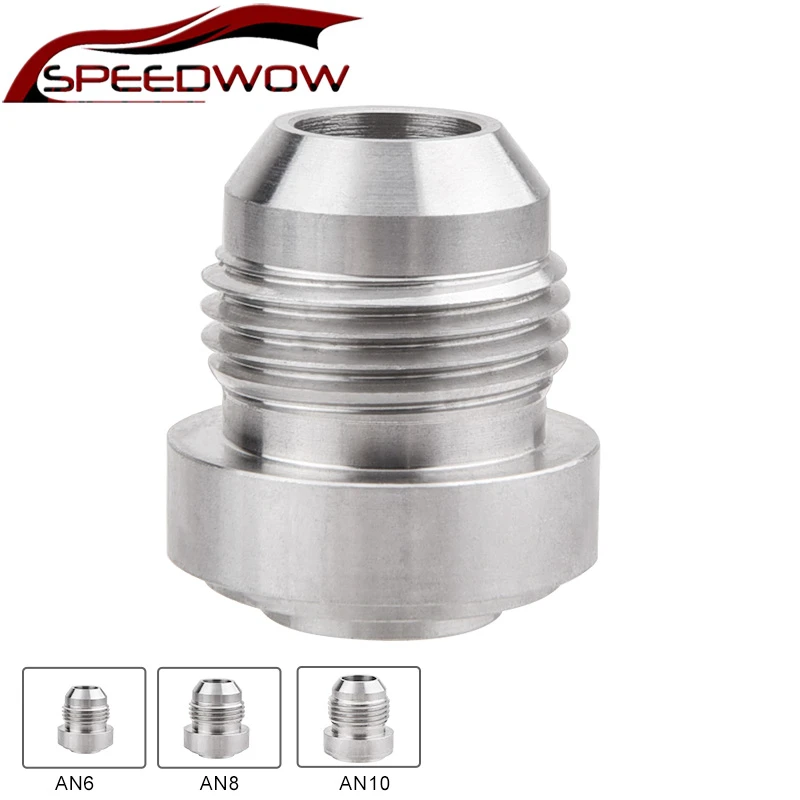 SPEEDWOW 2 шт. 6AN 8AN 10AN сварочная муфта с наружной резьбой сварной фитинг для