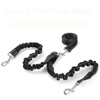 

Strong Nylon Ribbon Double Dog Leash One Drag Braided Tangle For Walking Training Adjustable Size Pet Safety Traction Rope