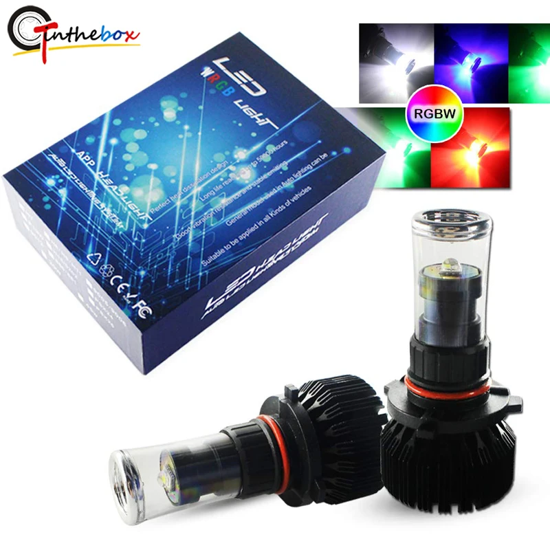 

Gtinthebox Multi-Color RGBW LED Fog Light Driving DRL Lamp Bulb Kit Wireless Smartphone App-Controlled Bluetooth (H10/9140/9145）
