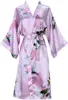Robe de mariée en Satin de soie pour demoiselle d'honneur, peignoir Floral, Kimono court, Robe de nuit, Robe de bain, à la mode, pour femmes