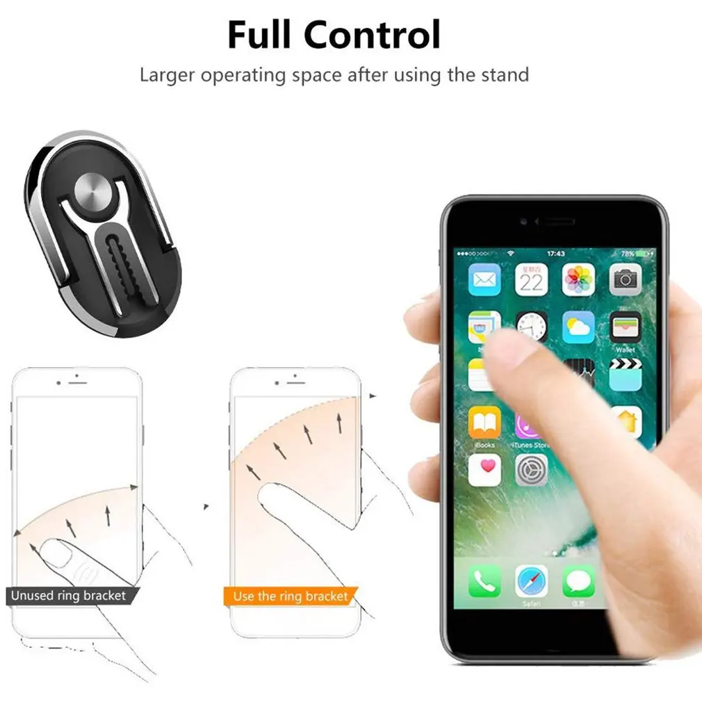 Многофункциональный держатель для мобильного телефона на 360 градусов, автомобильный держатель на вентиляционное отверстие, подставка, вращающийся магнитный держатель телефона с кольцом на палец, кронштейн