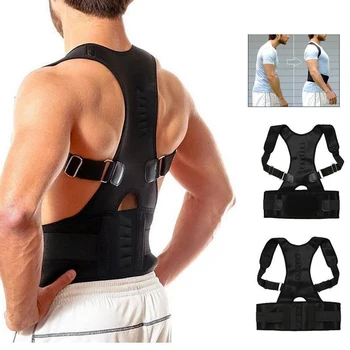 

Pro Adjustable Posture Corrector Back Support Shoulder Lumbar Brace Belt Men Women
