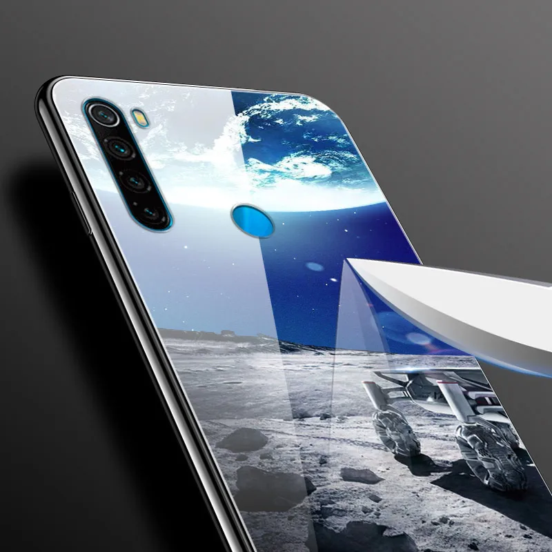 Для Xiaomi Redmi Note 8 T чехол из закаленного стекла жесткий чехол для телефона для Xiaomi Redmi Note 8 T Задняя крышка Redmi Note8T 8 T мягкий бампер