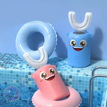 

Children U-shaped Electric Toothbrush Fully Automatic Cartoon Ultrasonic Smart U-shaped Toothbrush Silicone Electric Toothbrush