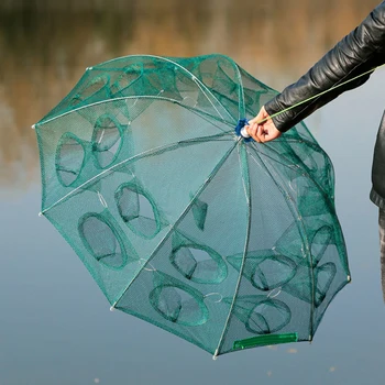 BEST PROMO ❤️ Folded Portable 20 Holes Fishing Net Network Casting Crayfish Catcher Shrimp Minnow Crab Baits Trap Cages Mesh Fish Nets Tool - discount item 47% OFF Sports & Entertainment