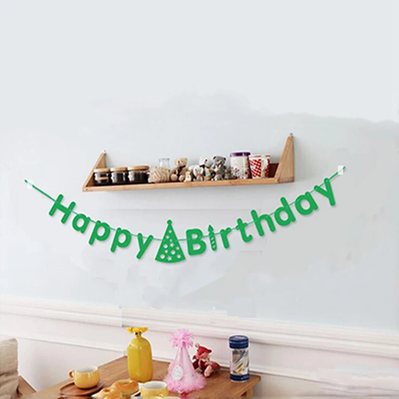 

Creative Happy Birthday Letter Banner Hanging Party Decoration Backdrop Large Pre Glittery Birthday Sign Garland