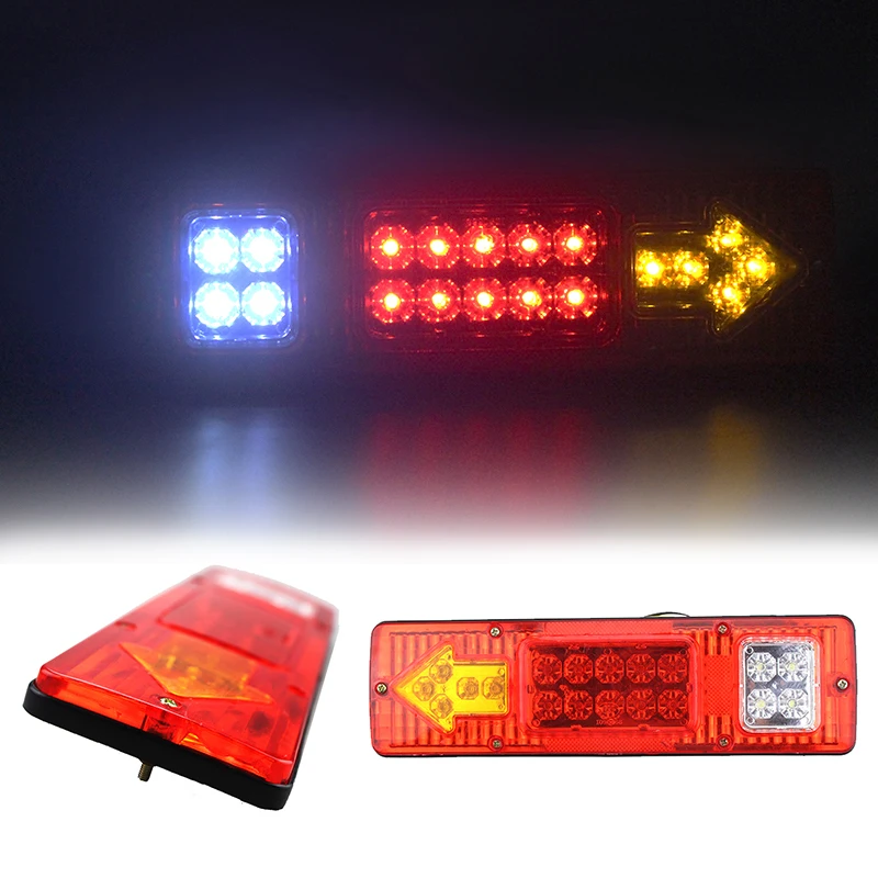 Nlpearl 2x водонепроницаемый прицеп Грузовик Лодка 19LED задние фонари 12 в 24 в 10-30 в задние фонари стоп сигнал поворота лампы дополнительное освещение