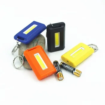 

1Pcs Portable Mini COB LED Keychain Flashlight Key Chain Keyring Torch Light Lamp with Carabiner for Camping light No Zoomable