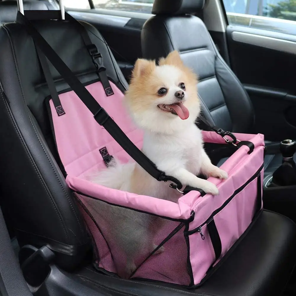 Asiento de coche para perros, cesta impermeable, bolsas de asiento de perro, hamaca de mascota plegable, bolsa de transporte para gatos y perros pequeños, viaje de seguridad