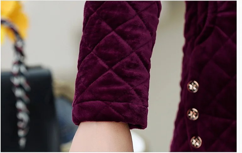 40-50 Years Old Middle-Aged Women Casual Jacket Coat Gold Velvet Casual Comfort Plus Size Winter Jacket Women F705