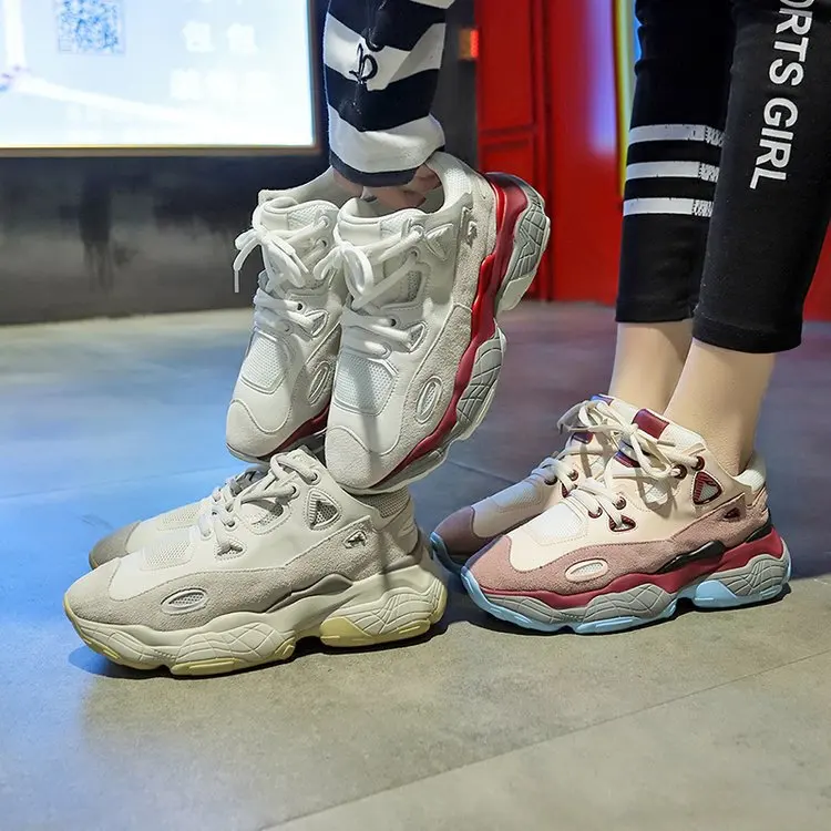 

2019 Summer Autumn New Style Breathable WOMEN'S Shoes Mesh Women's Athletic Shoes Women's Korean-style Platform Shoes Students C