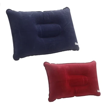 

Double-sided Flocking Pillow Inflatable Portable Foldable Pillow for Camping/ Traveling/ Office