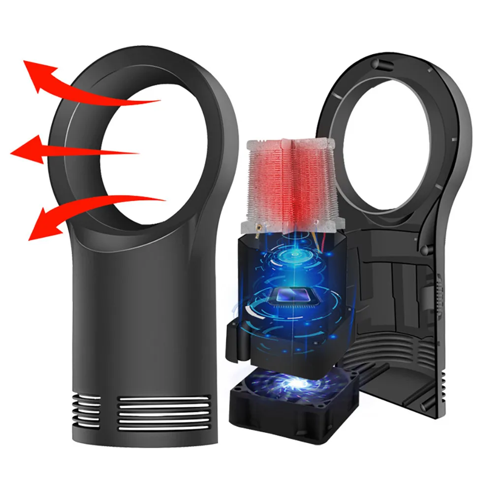 Leafless Electric Fan Home Desktop Bladeless Heaters Space Air Warmer Fan