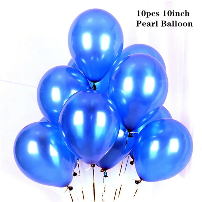 Стойка для воздушных шаров на день рождения, 18 шаров для арки, держатель для свадебного декора, шарообразные шары для дня рождения, украшения для детских гелиевых шаров - Цвет: 10pcs-Q16-Blue Balls