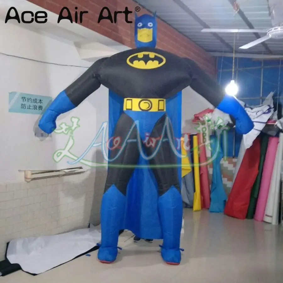  Giant Standing Classic Cartoon Inflatable Batman Balloon for AdvertisingPromotion