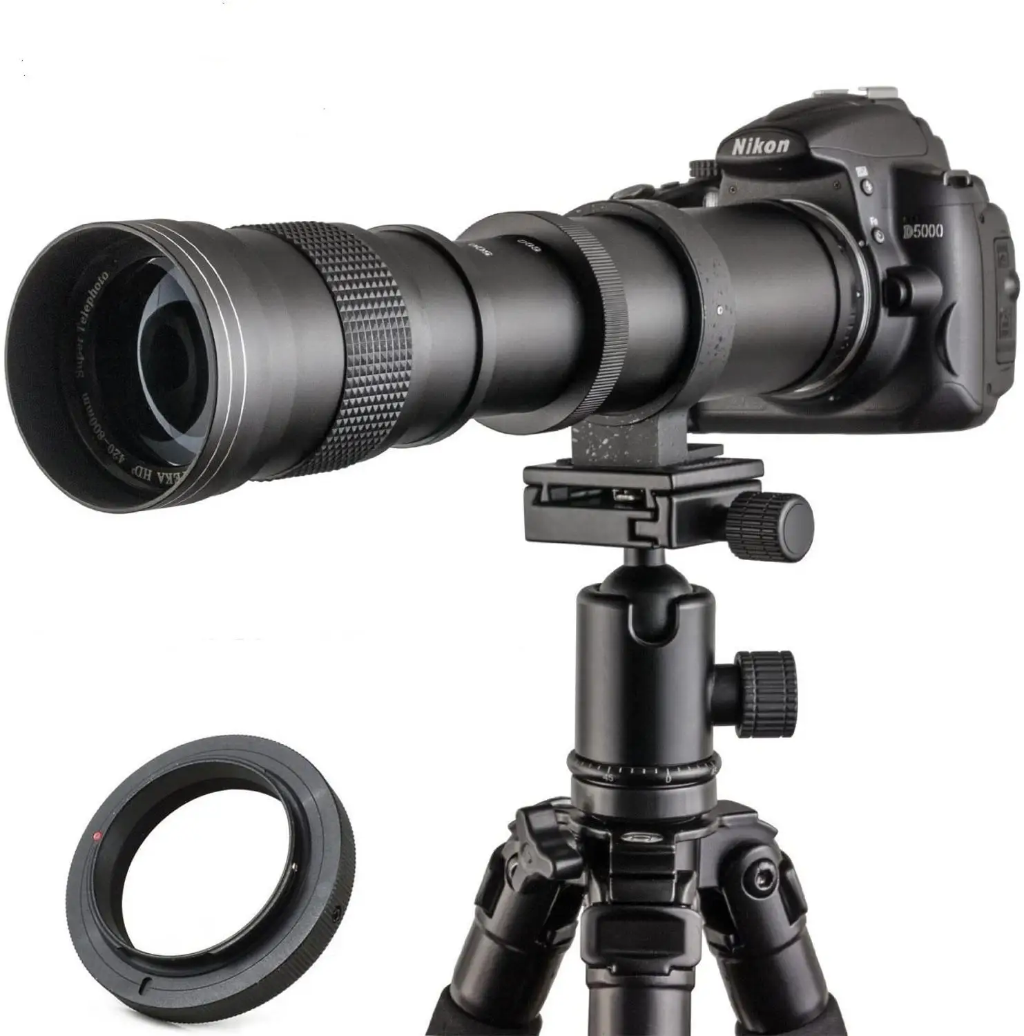 Manual do hd Teleobjetiva para Nikon Jintu Lente D5100 D5200 D5300 D5500 D5600 D7100 D7200 D7500 D90 D600 D610 D700 420-1600mm f - 8.3 - Image 4